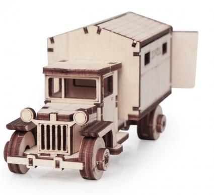 Купить Конструктор 3D деревянный подвижный Lemmo Грузовичок Почта оптом