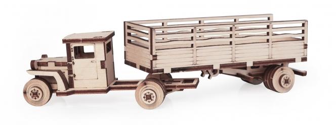 Купить Конструктор 3D деревянный подвижный Lemmo Грузовичок Тягач оптом