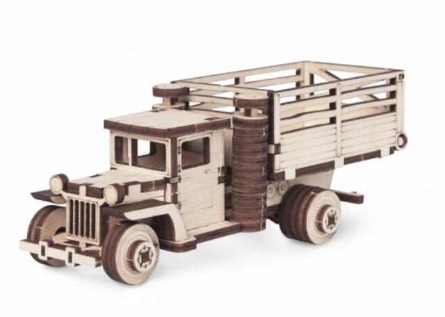 Купить Конструктор 3D деревянный подвижный Lemmo Грузовичок ВБ с кузовом оптом