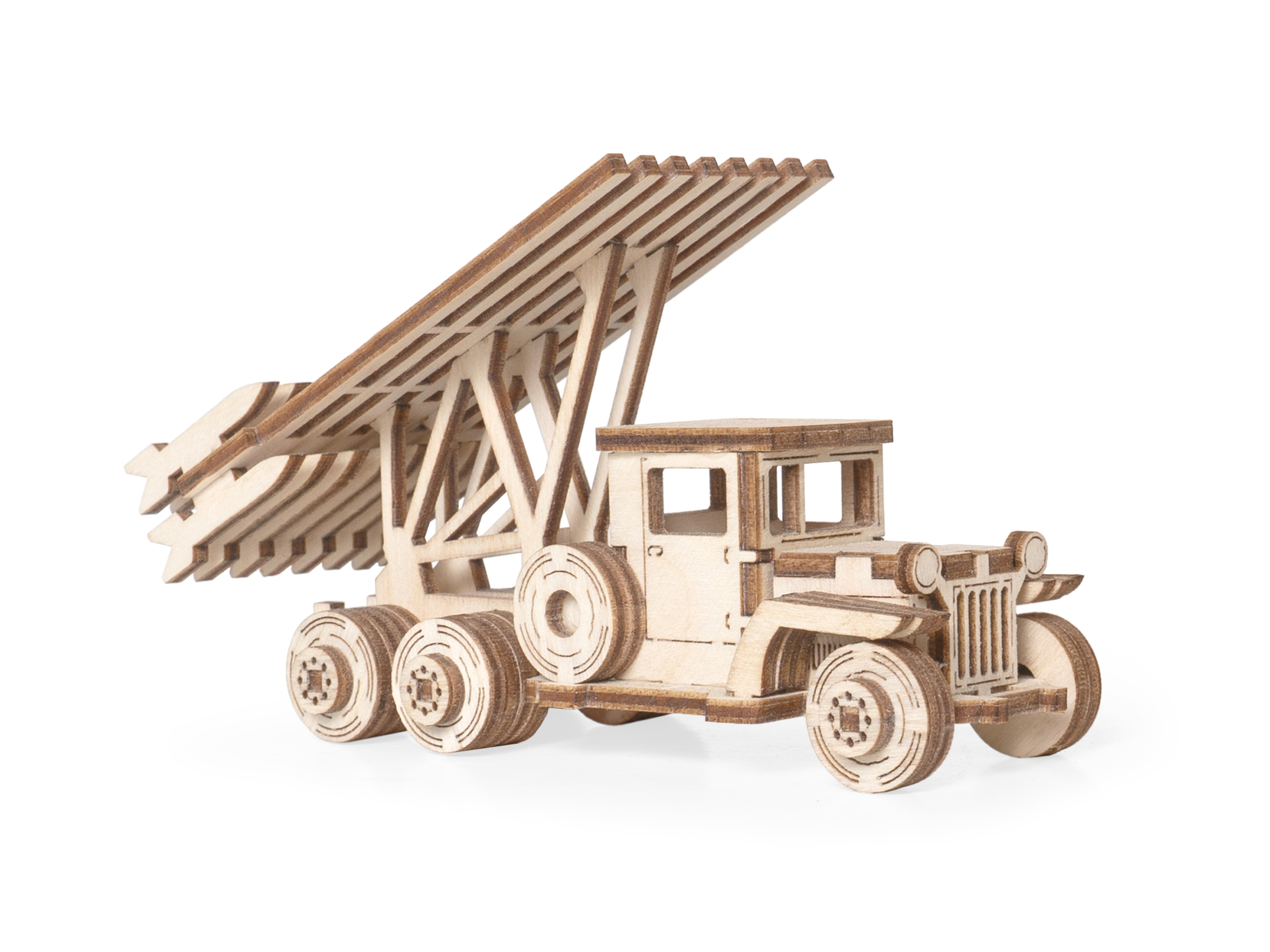 Купить Конструктор 3D деревянный подвижный Lemmo Грузовичок Катюша оптом