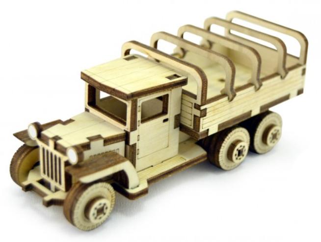 Купить Конструктор 3D деревянный подвижный Lemmo Грузовичок Тент оптом