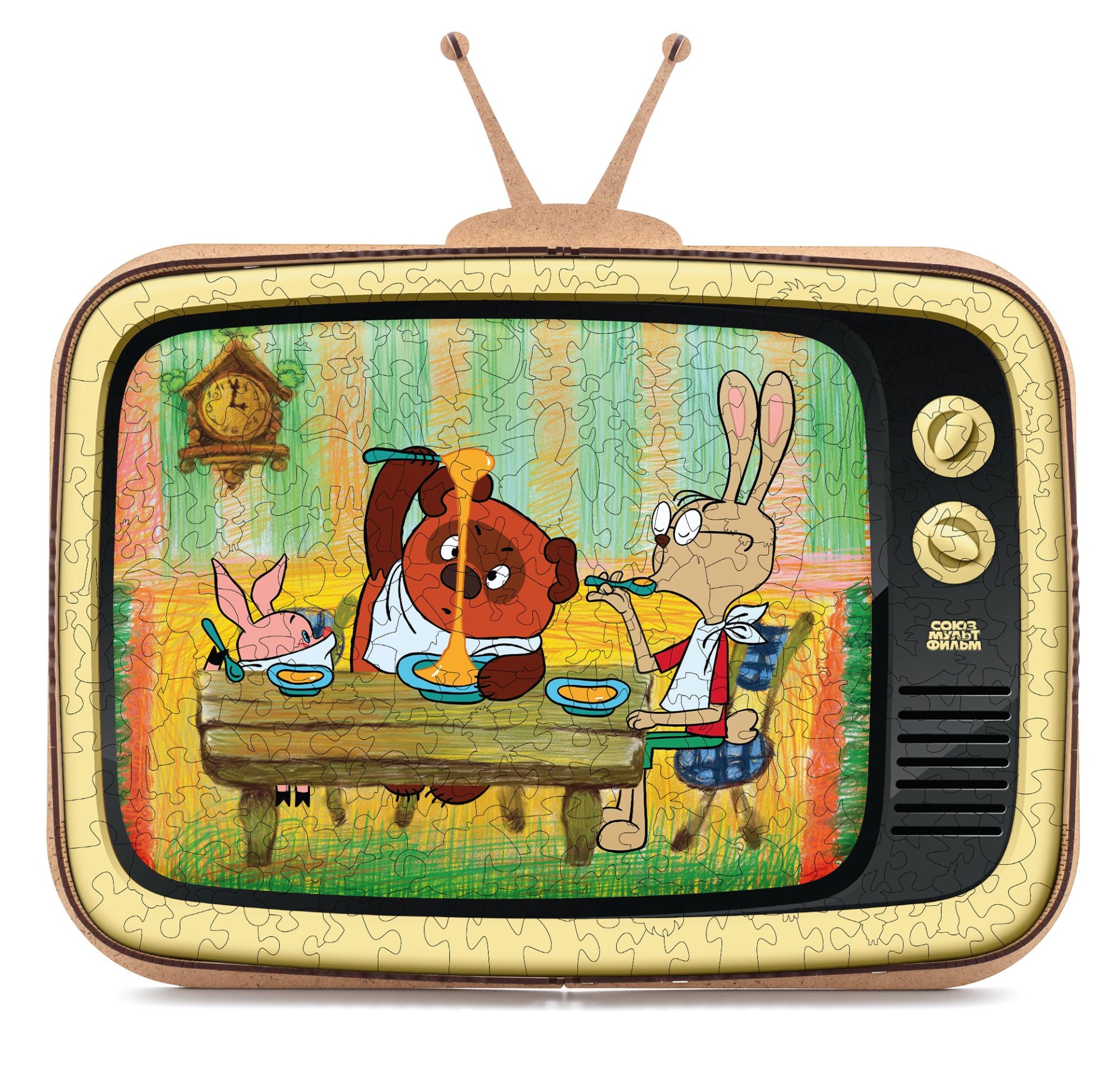 Купить Деревянный 3D пазл EWA Винни-Пух 40x29 см оптом