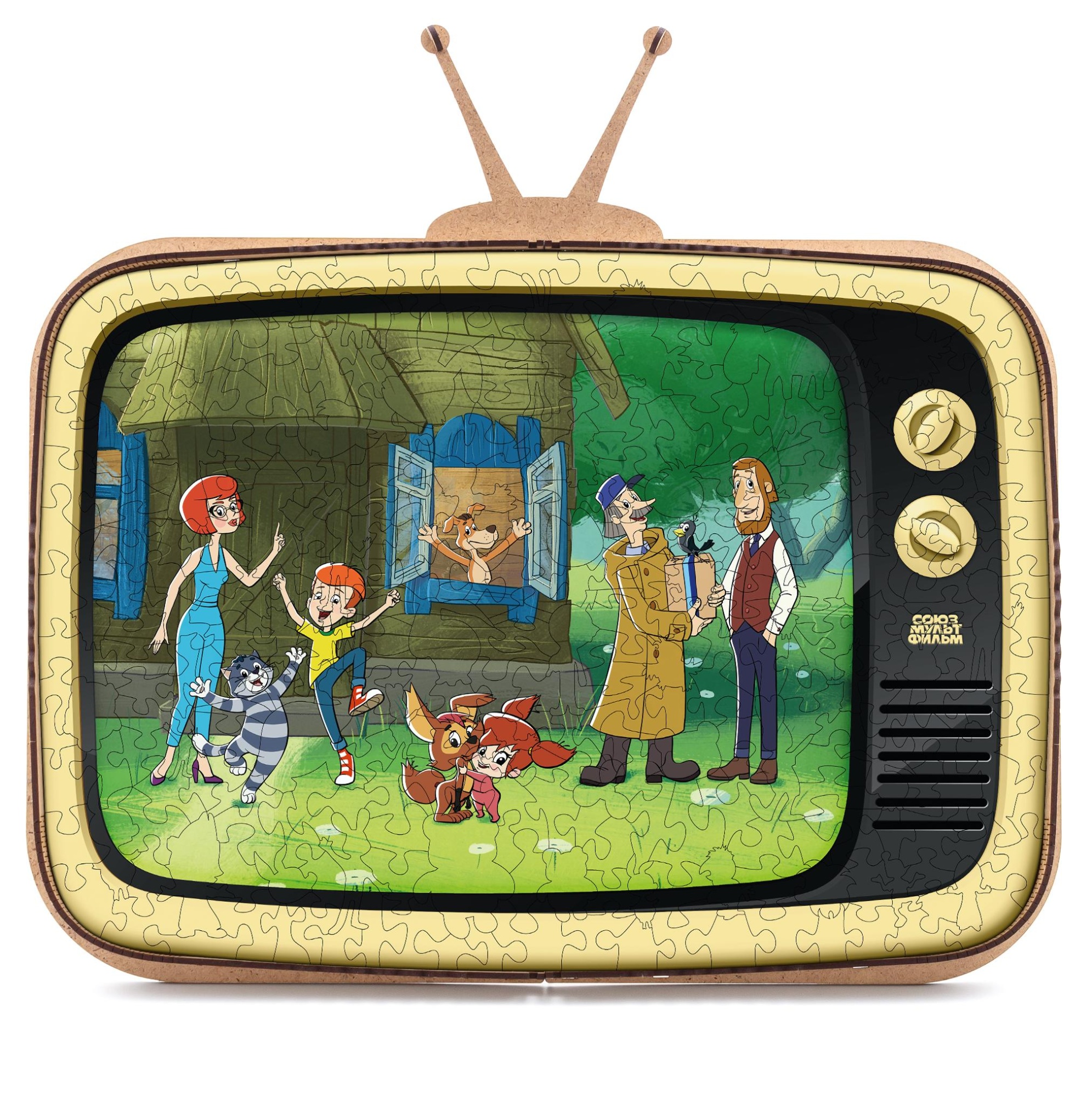 Купить Деревянный 3D пазл EWA Простоквашино 40x29 см оптом