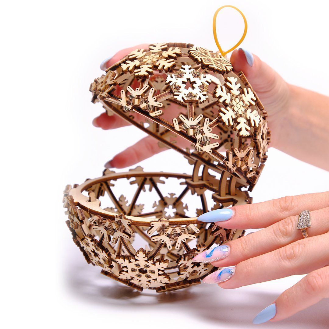 Купить Новогоднее украшение, елочный шар, деревянный конструктор Wood Trick Рождественский Шар оптом