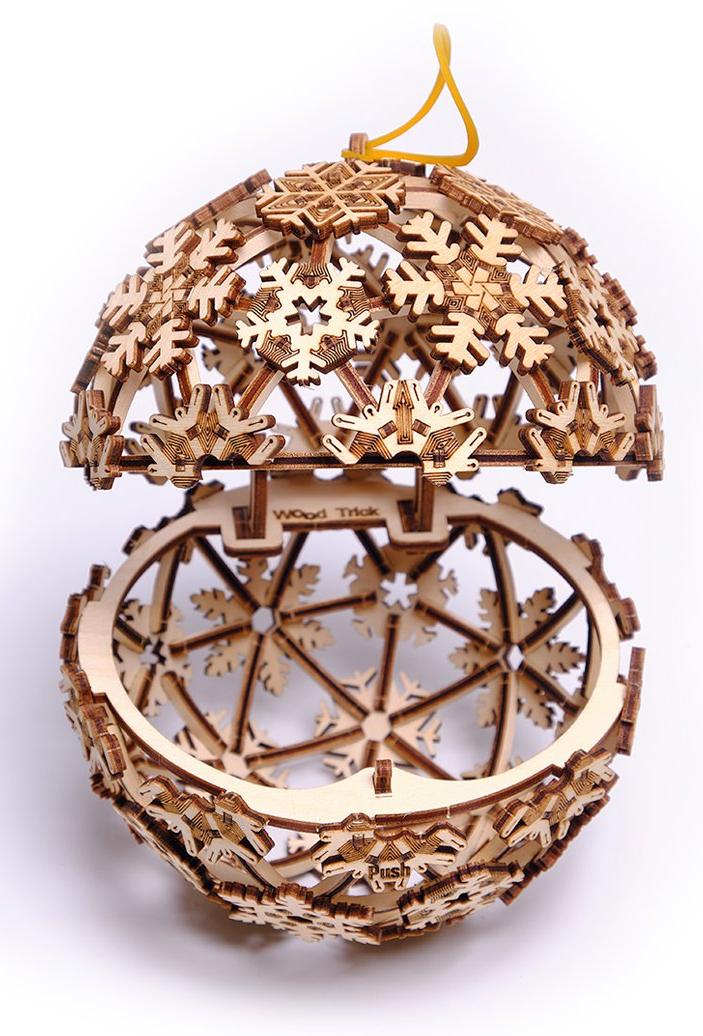 Купить Новогоднее украшение, елочный шар, деревянный конструктор Wood Trick Рождественский Шар оптом