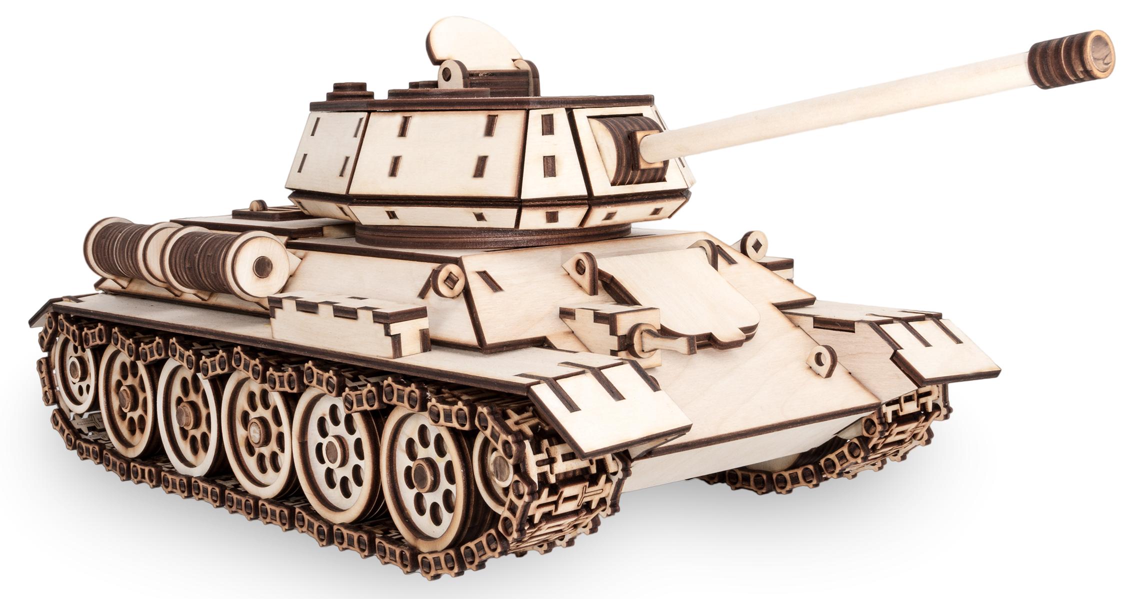 Купить Конструктор деревянный 3D EWA Танк T-34-76 оптом