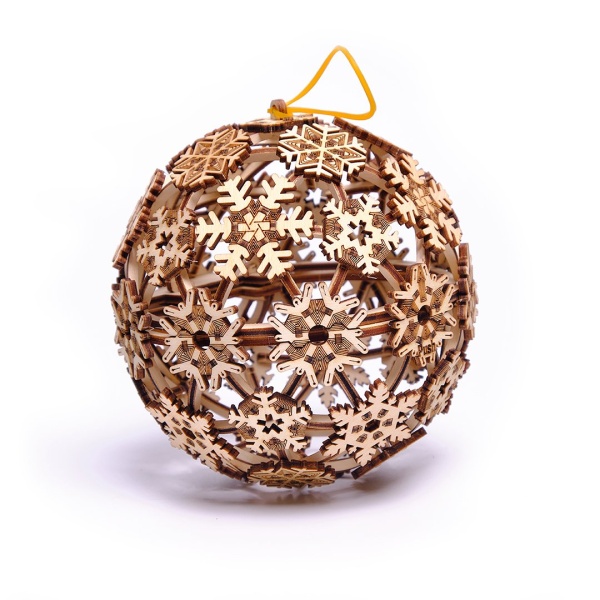 Купить Новогоднее украшение, елочный шар, деревянный конструктор Wood Trick Рождественский Шар оптом