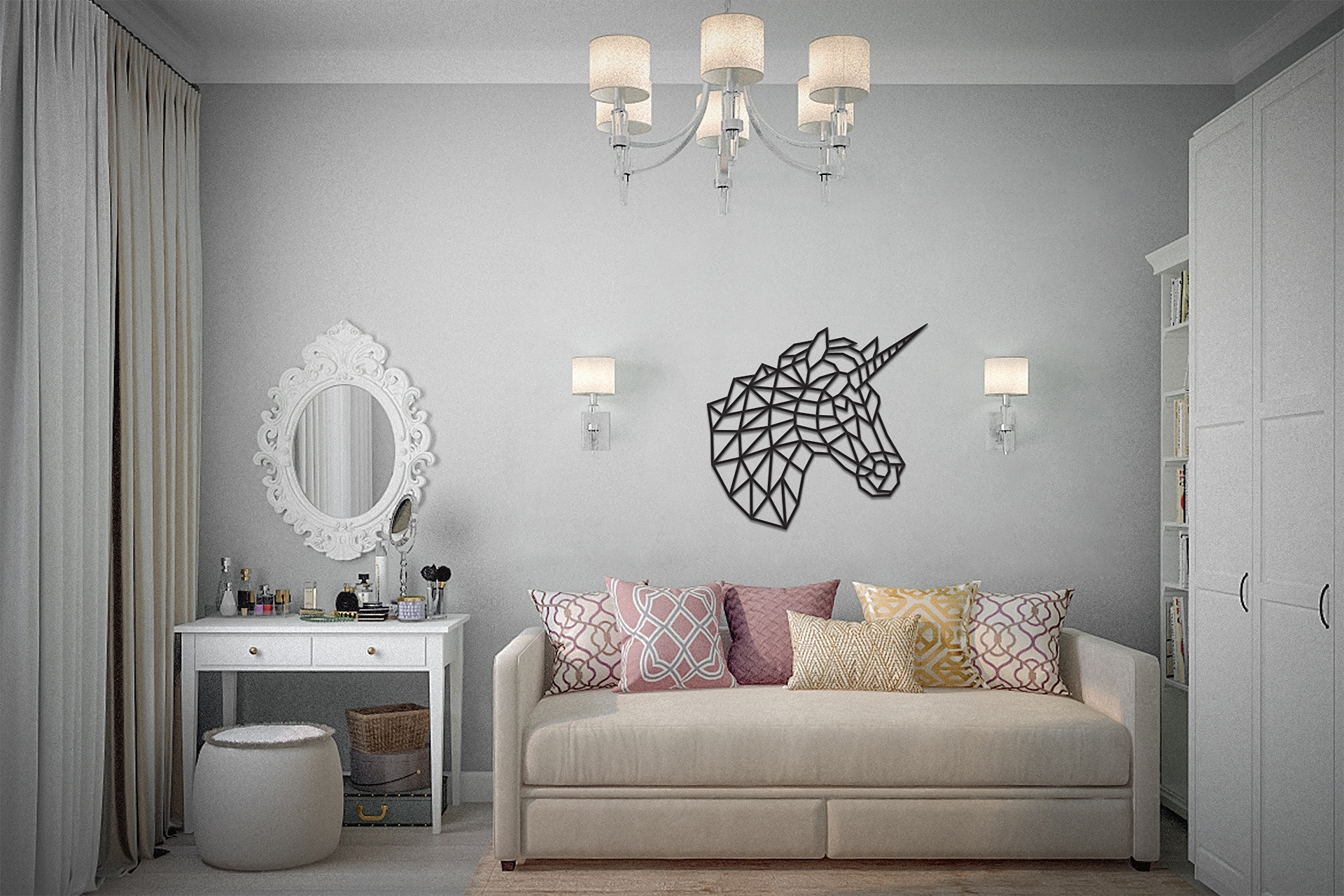 Купить Деревянный декор настенный, панно EWA Design Единорог оптом