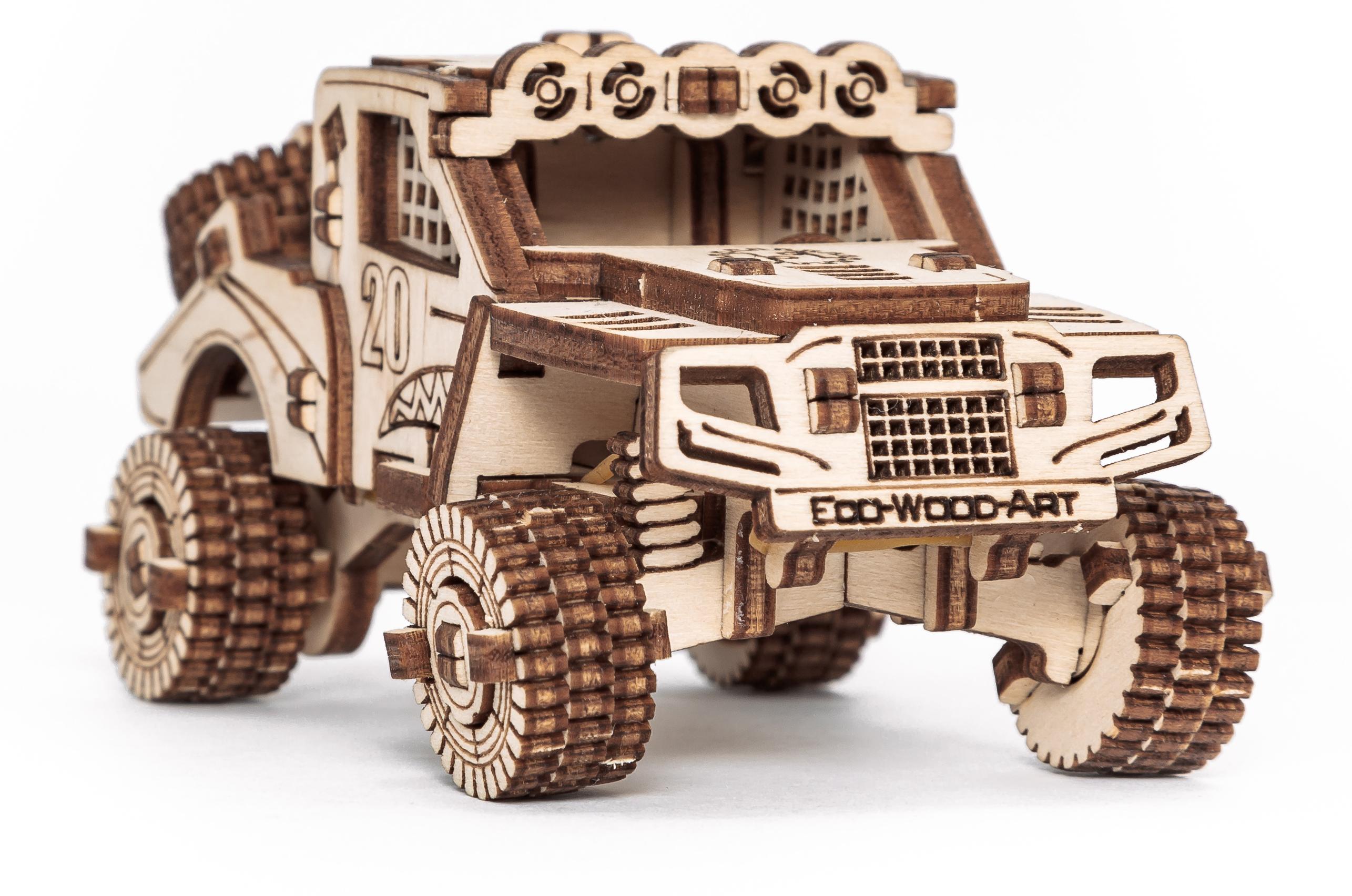 Купить Сборная модели из дерева 3D EWA Набор машинок 5 в 1 оптом