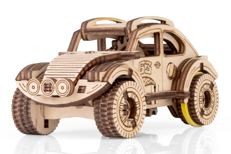 Купить Деревянный конструктор EWA Вездеход с заводным механизмом оптом  Купить Деревянный конструктор EWA Вездеход с заводным механизмом оптом