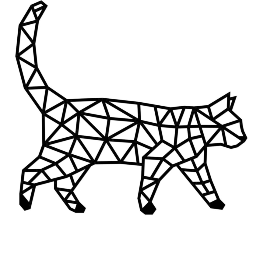 Деревянный декор настенный, панно EWA Design Кошка