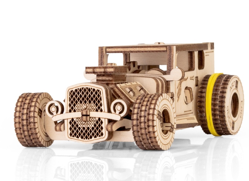 Купить Деревянный конструктор EWA Машина родстер с заводным механизмом оптом  Купить Деревянный конструктор EWA Машина родстер с заводным механизмом оптом