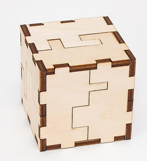 Купить Деревянный конструктор, головоломка EWA Cube 3D puzzle оптом
