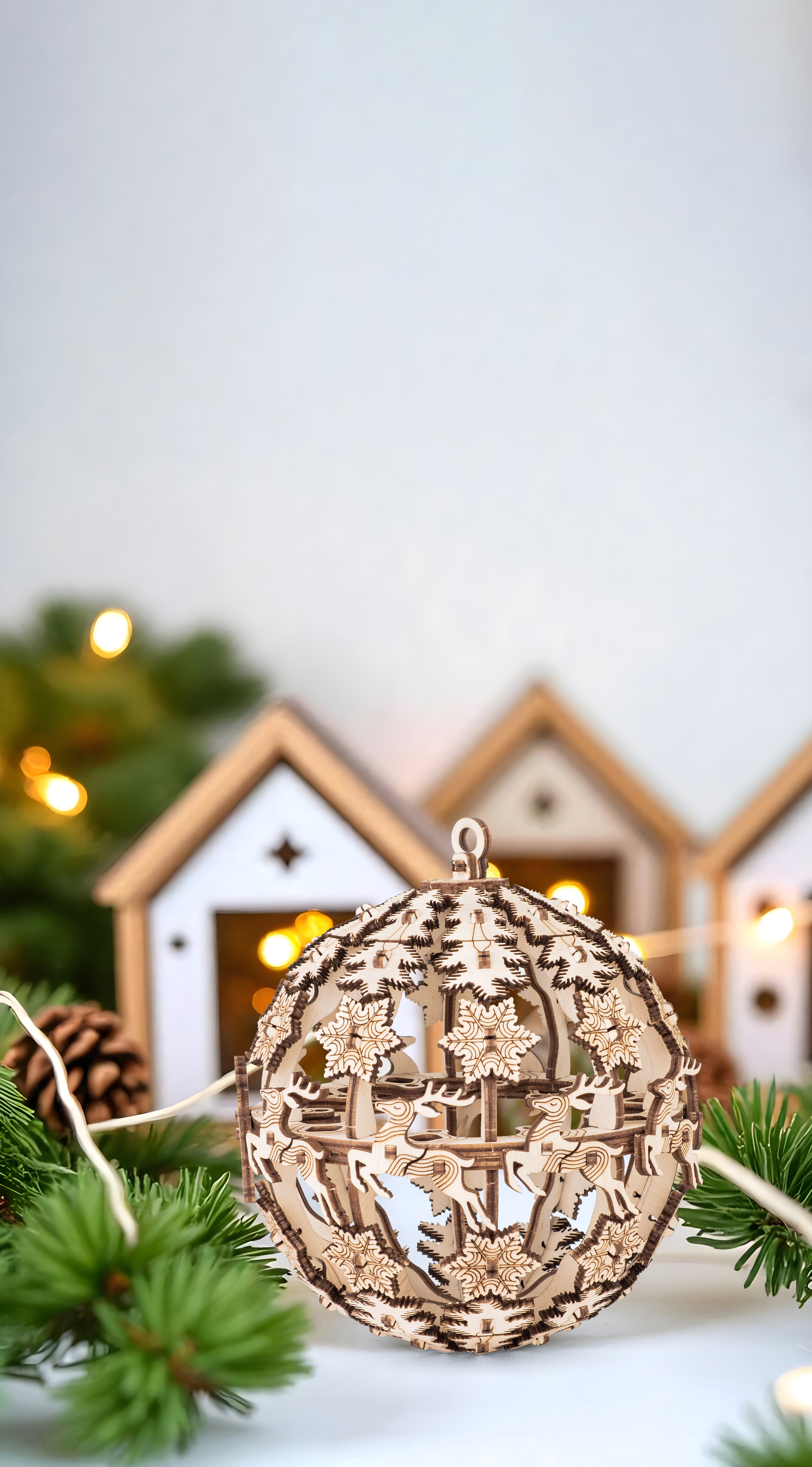 Купить Деревянный конструктор EWA Новогодний шар для подарков оптом  Купить Деревянный конструктор EWA Новогодний шар для подарков оптом