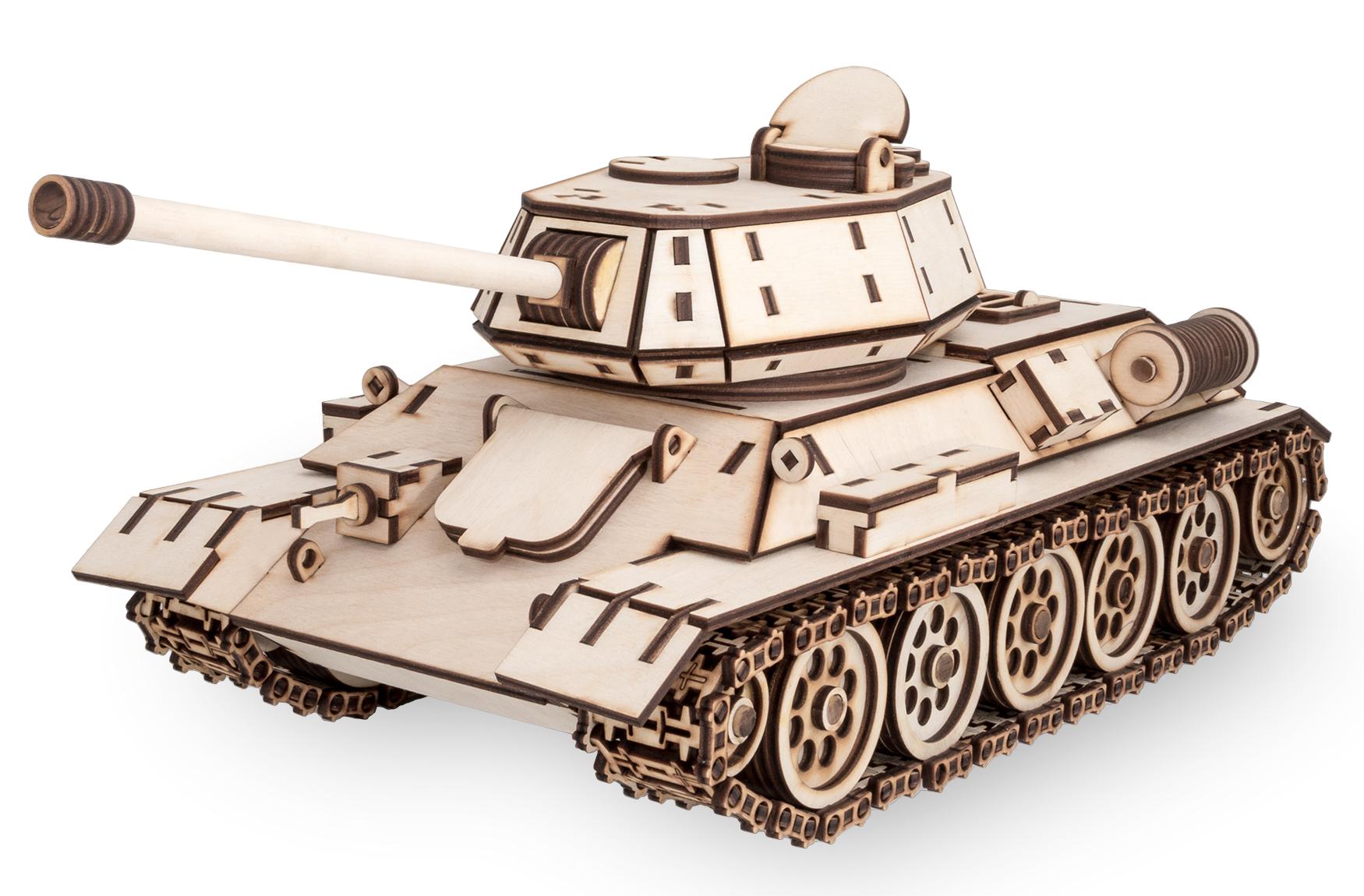 Купить Конструктор деревянный 3D EWA Танк T-34-76 оптом