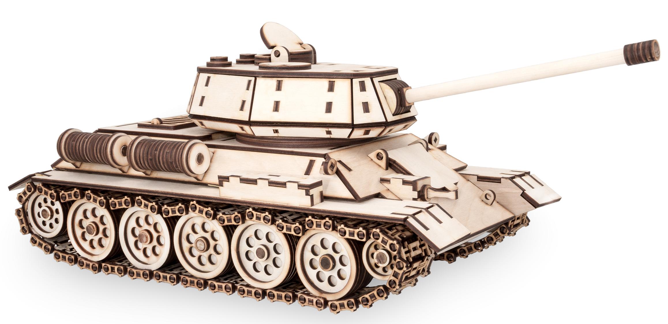 Купить Конструктор деревянный 3D EWA Танк T-34-76 оптом