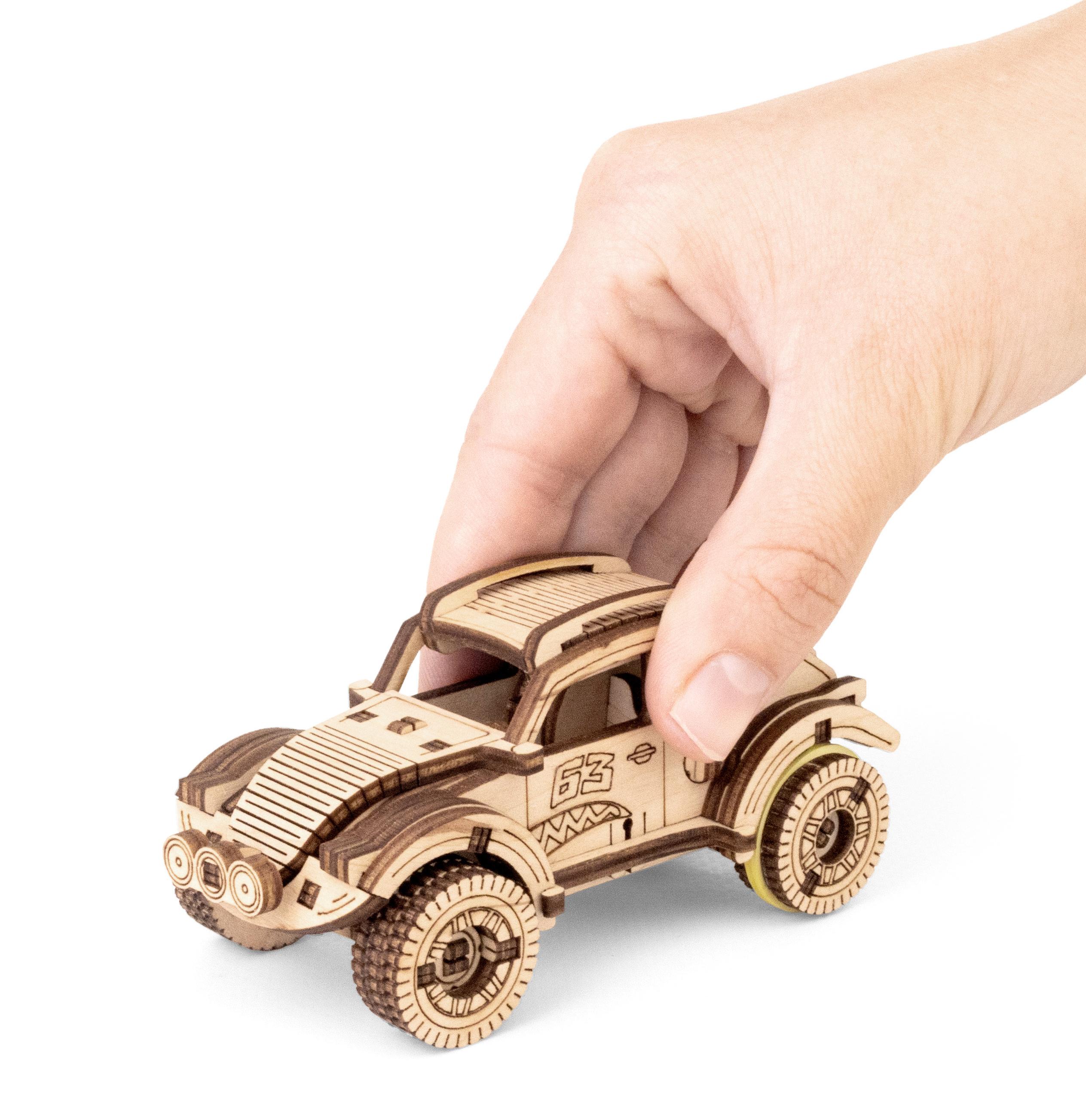 Купить Деревянный конструктор EWA Вездеход с заводным механизмом оптом  Купить Деревянный конструктор EWA Вездеход с заводным механизмом оптом