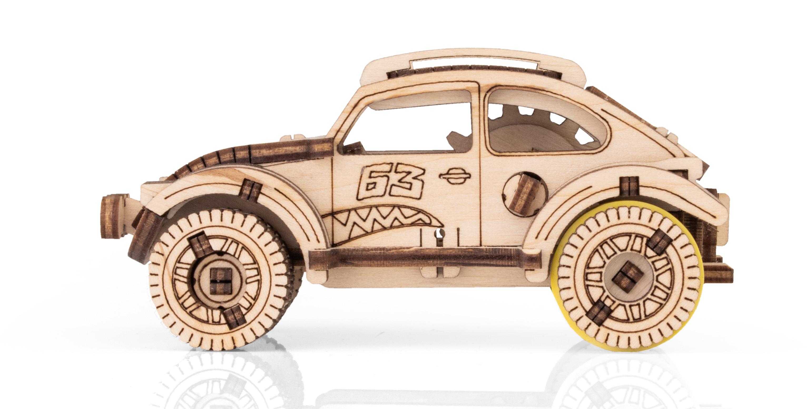 Купить Деревянный конструктор EWA Вездеход с заводным механизмом оптом  Купить Деревянный конструктор EWA Вездеход с заводным механизмом оптом