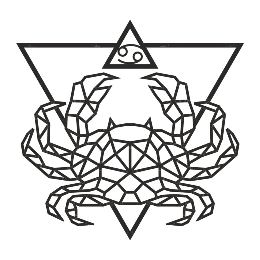 Деревянный декор настенный, панно EWA Design Знаки Зодиака Рак