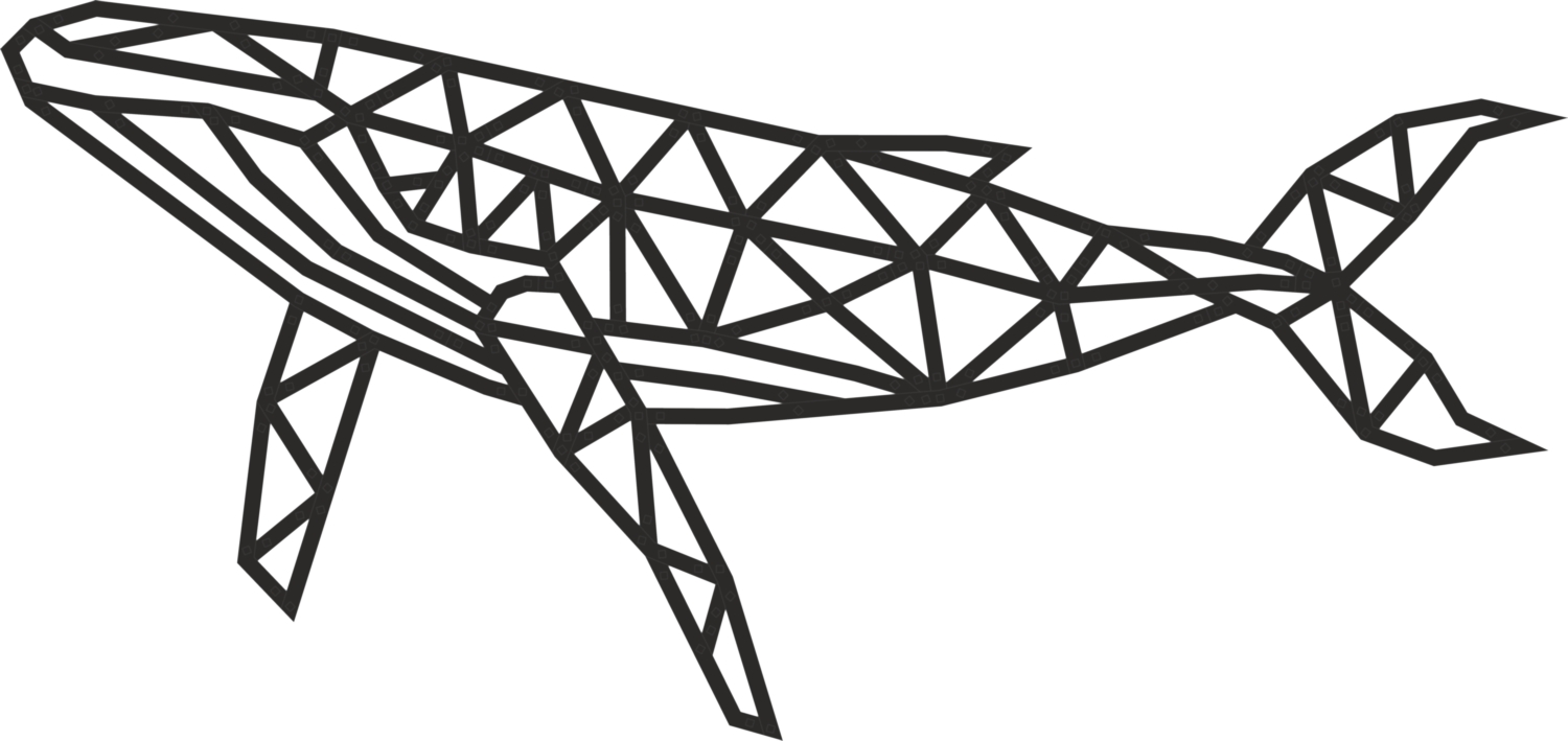 Деревянный декор настенный, панно EWA Design Большой Кит