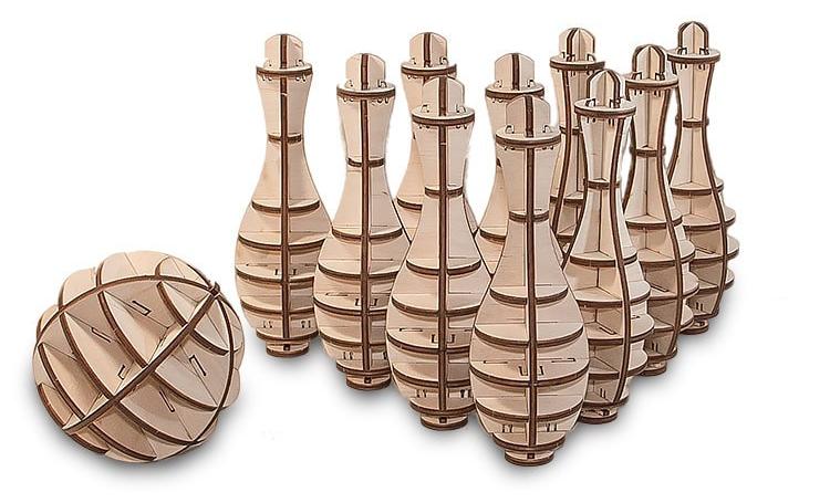 Купить Конструктор деревянный 3D EWA Боулинг Мини оптом