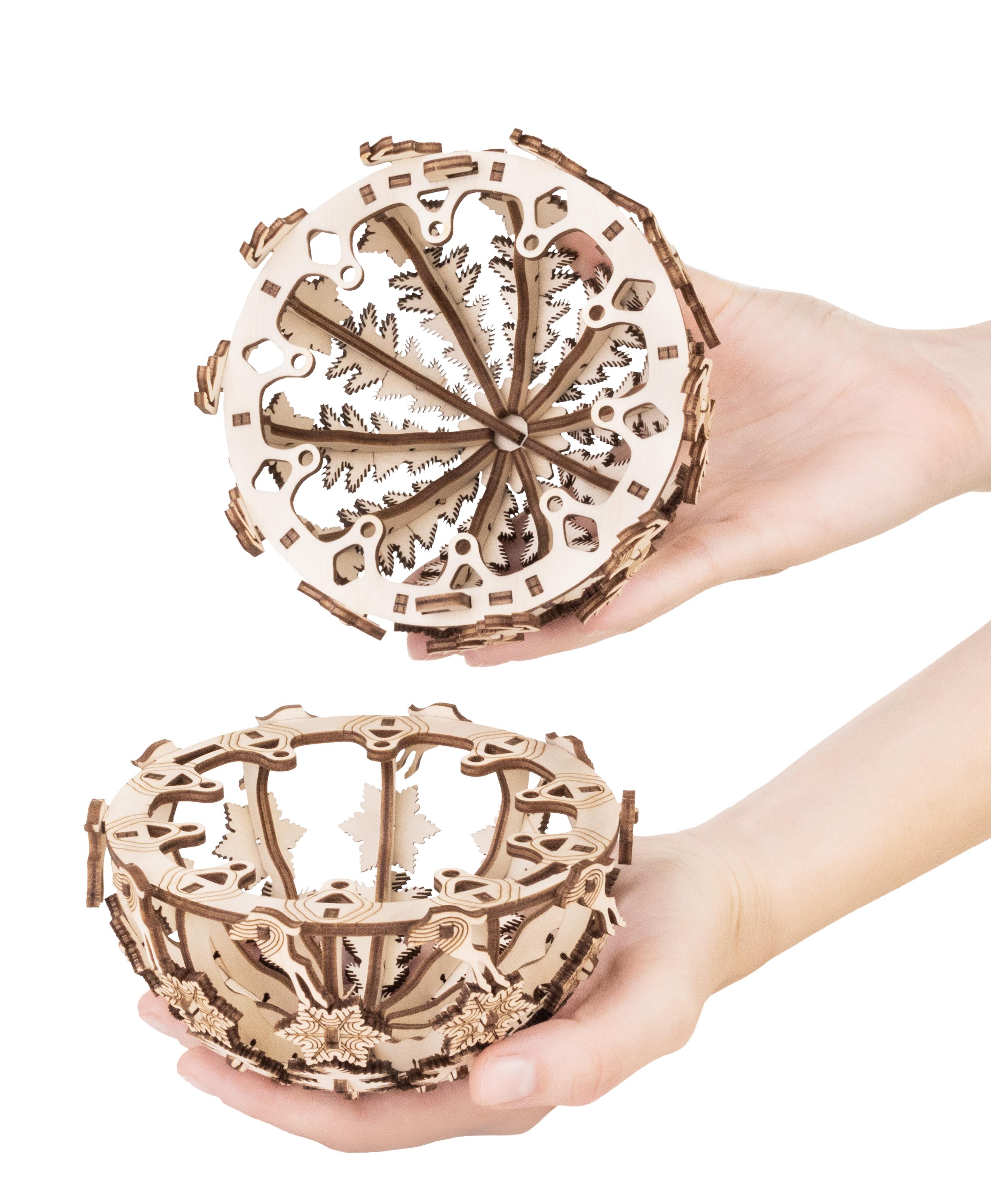 Купить Деревянный конструктор EWA Новогодний шар для подарков оптом  Купить Деревянный конструктор EWA Новогодний шар для подарков оптом