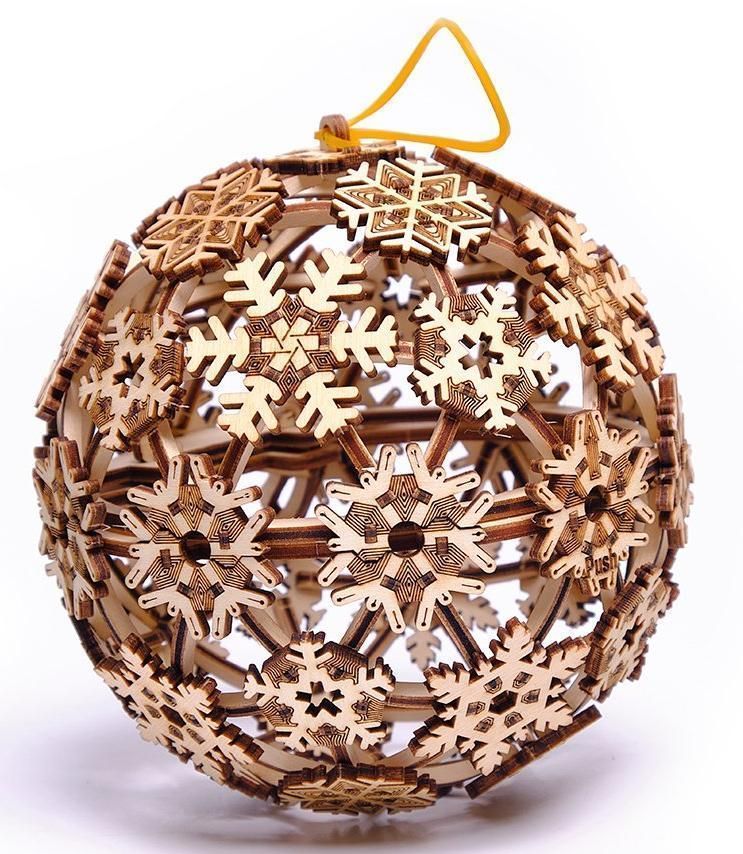 Купить Новогоднее украшение, елочный шар, деревянный конструктор Wood Trick Рождественский Шар оптом
