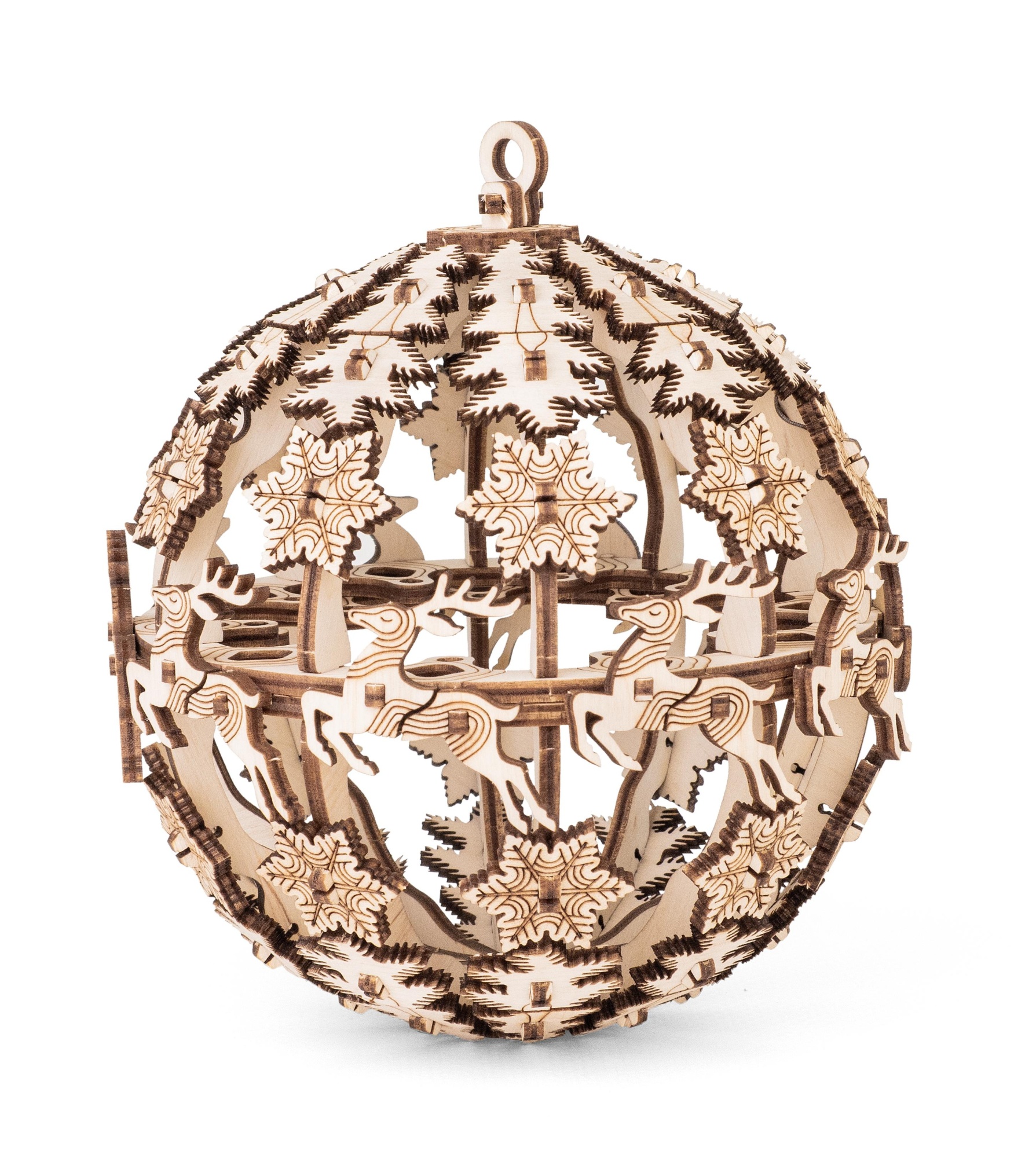 Деревянный конструктор EWA Новогодний шар для подарков Деревянный конструктор EWA Новогодний шар для подарков