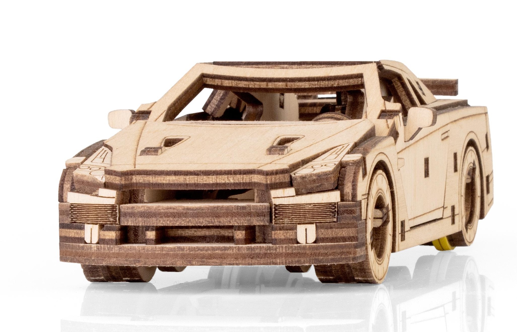 Купить Деревянный конструктор EWA Спорткар с заводным механизмом оптом  Купить Деревянный конструктор EWA Спорткар с заводным механизмом оптом